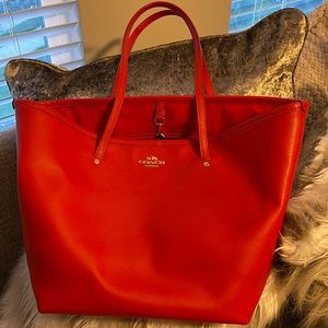 Red Coach Tote